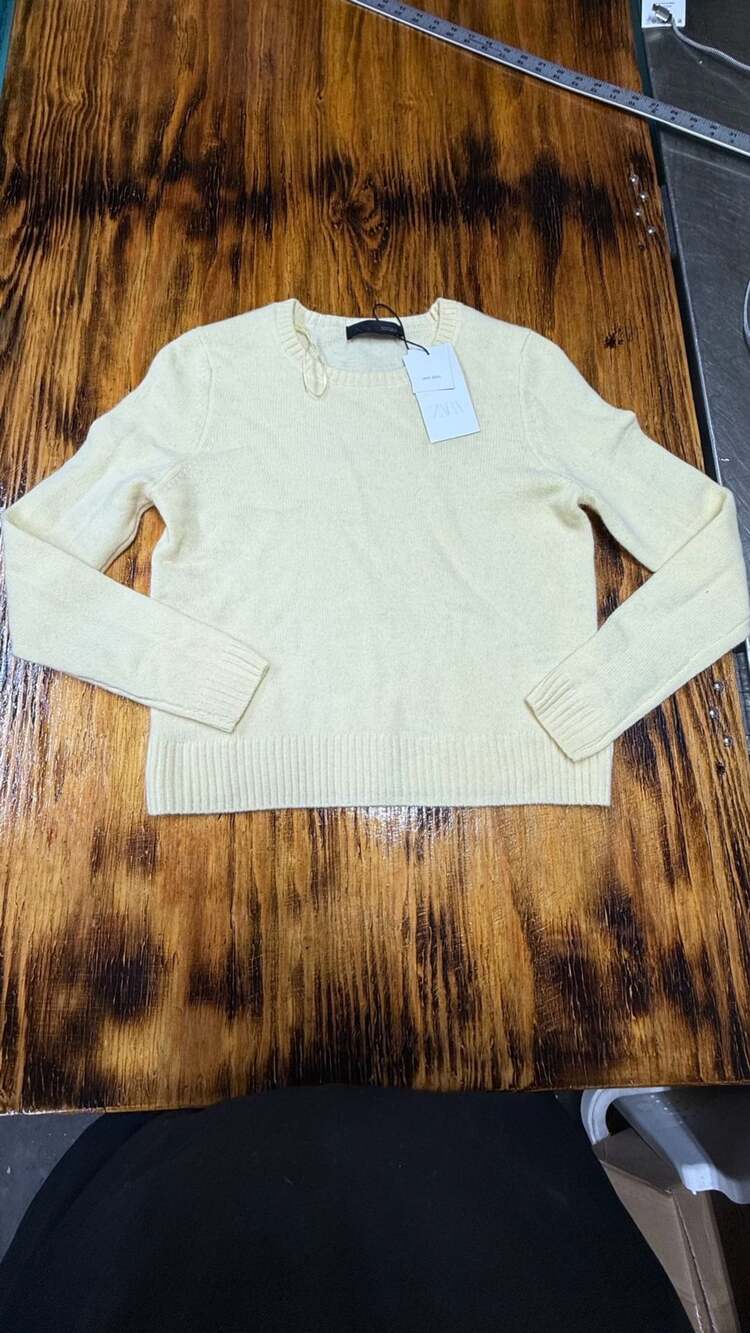 Zara Wool Sweater Size S Yellow